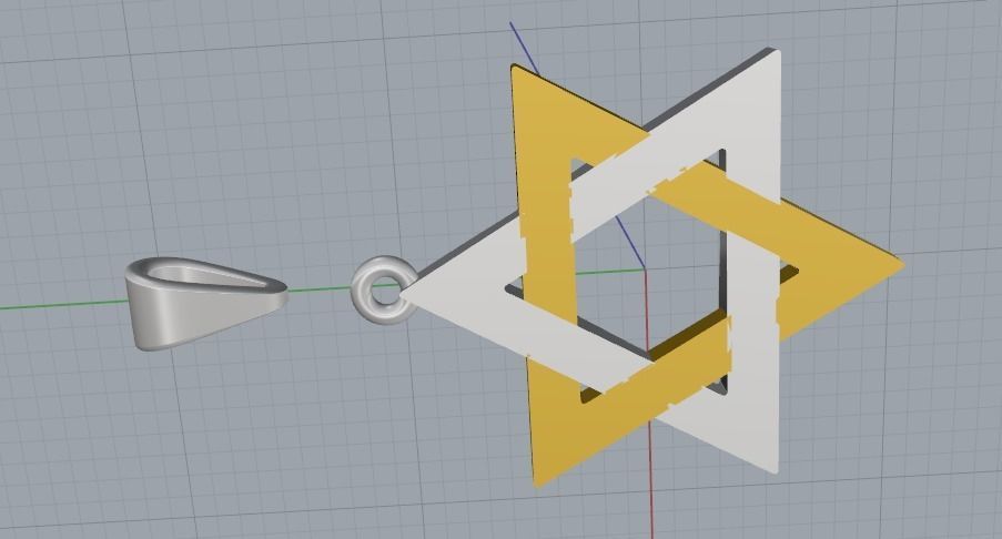 Star of David pendant Model 2593 3D print model_4
