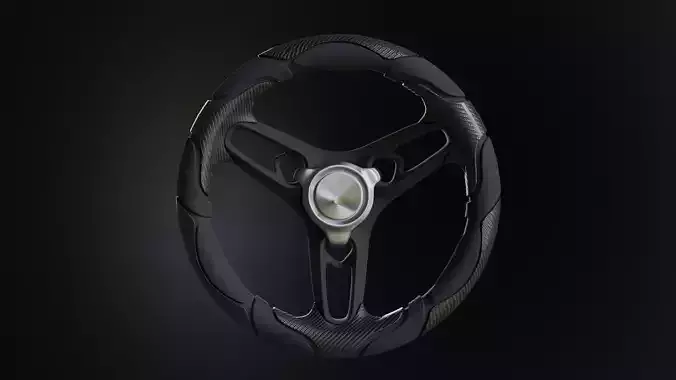 Racing Steering Wheel car  boat 3D model