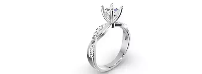 braided hidden halo engagement ring