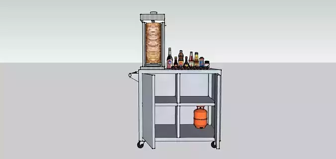 SHAWARMA MACHINE Low-poly 3D model