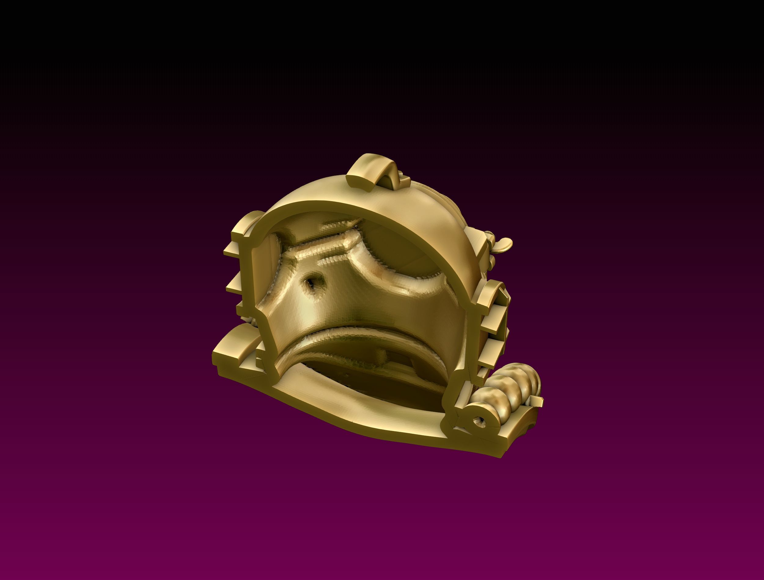 Diving Helmet Pendant 3D print model_14
