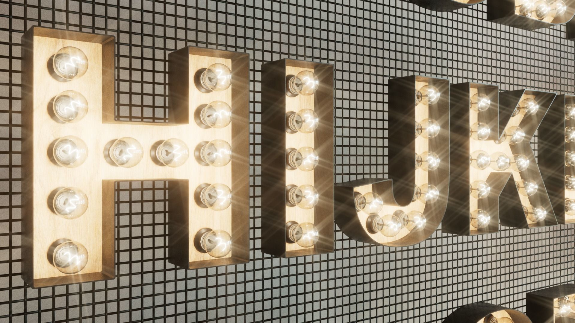 Interior decor Letters 3D model_3
