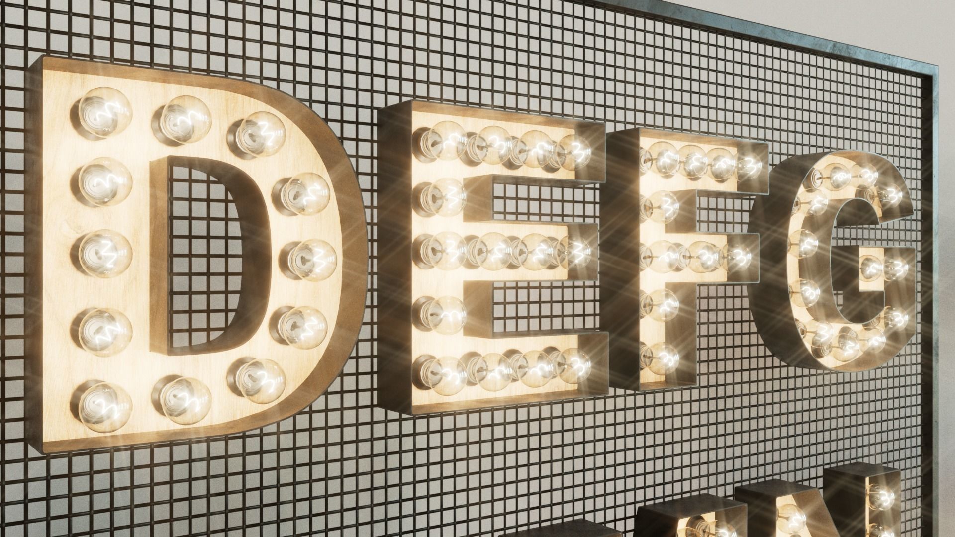Interior decor Letters 3D model_2