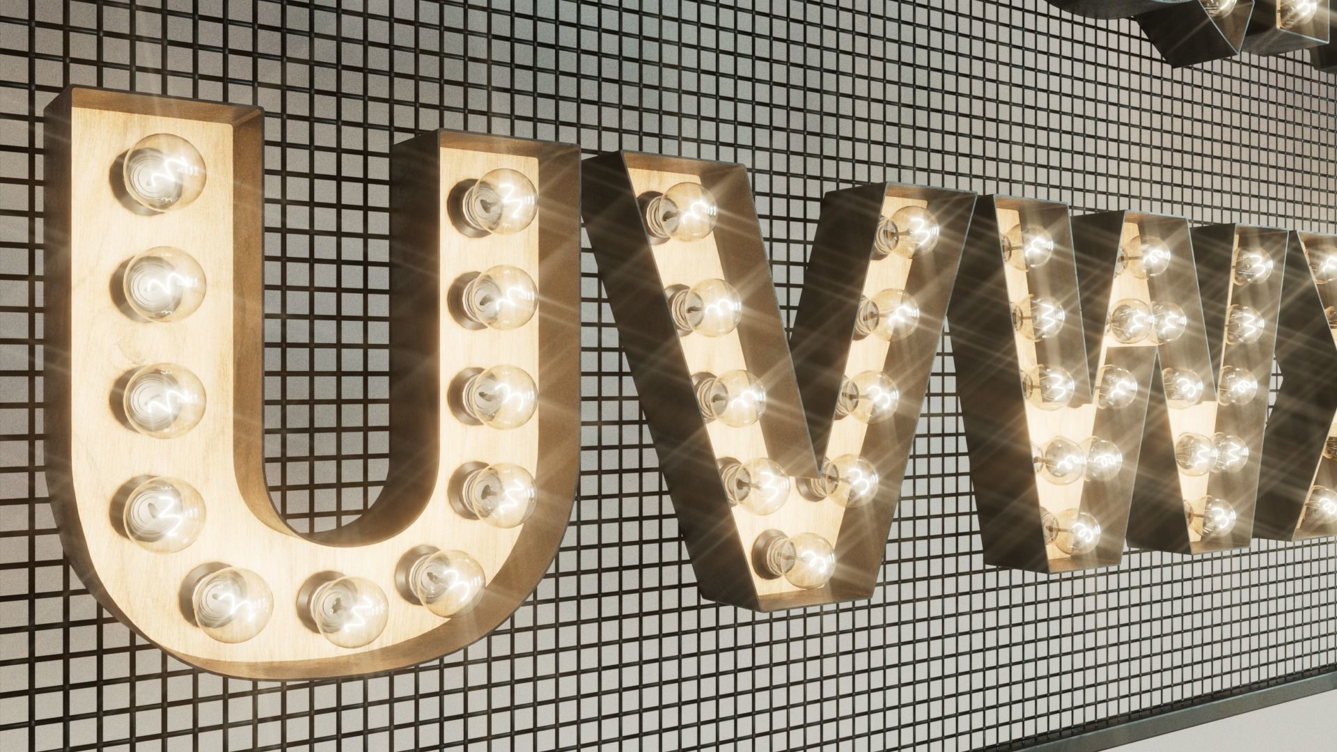 Interior decor Letters 3D model_7