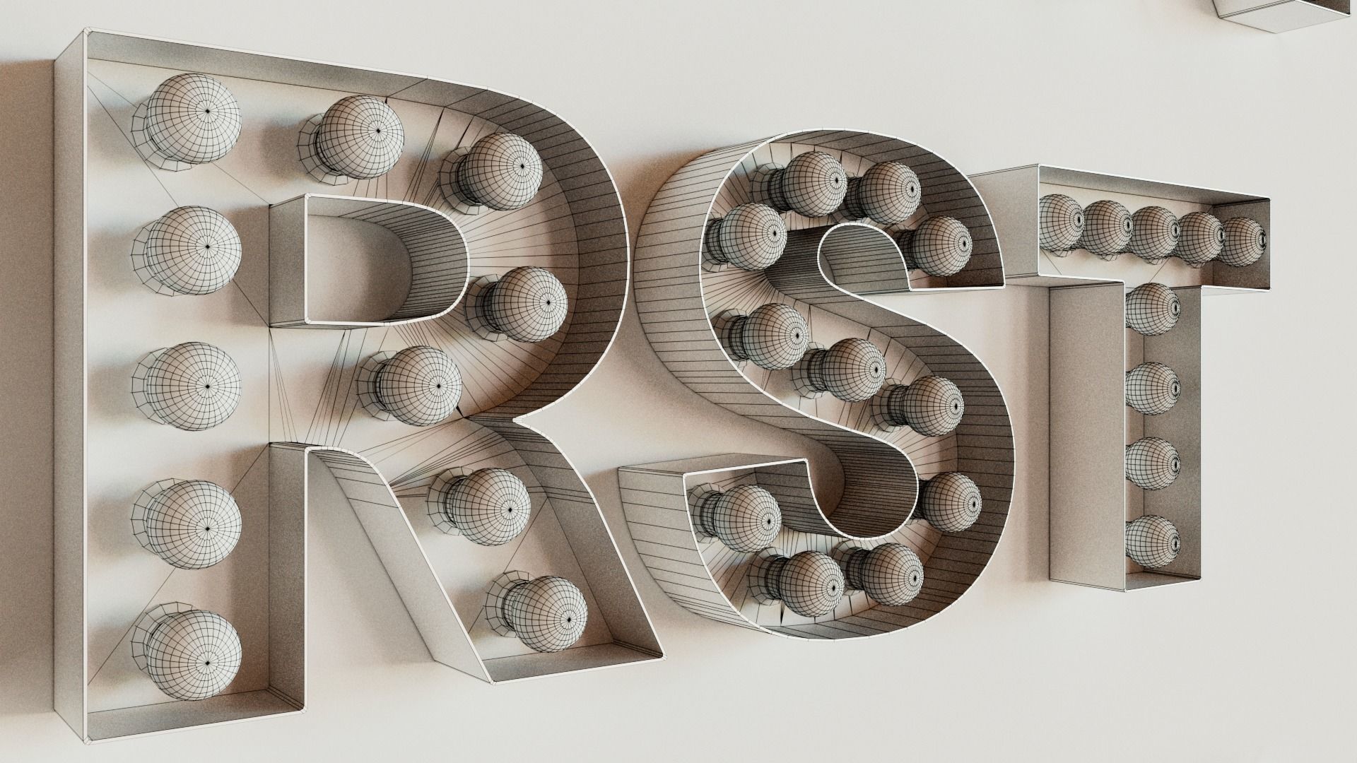 Interior decor Letters 3D model_15