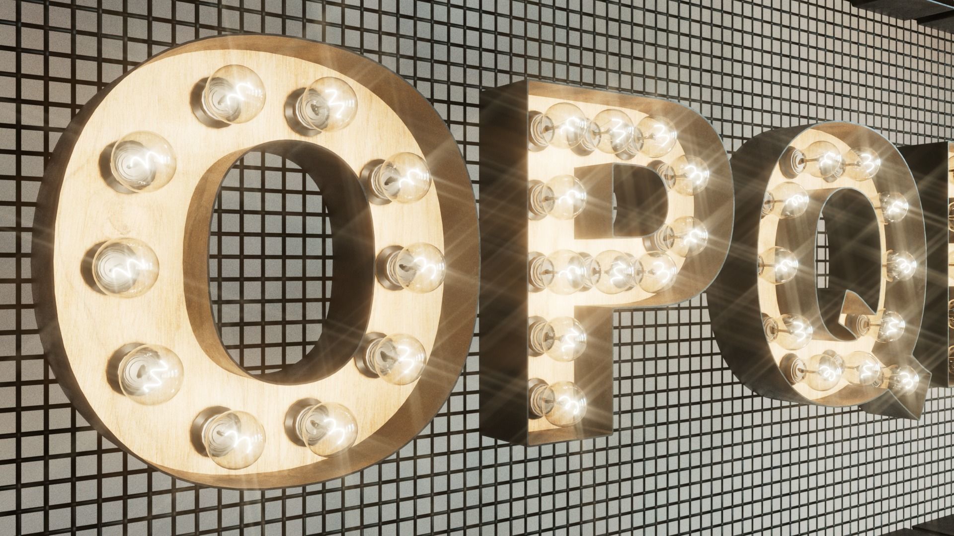 Interior decor Letters 3D model_5
