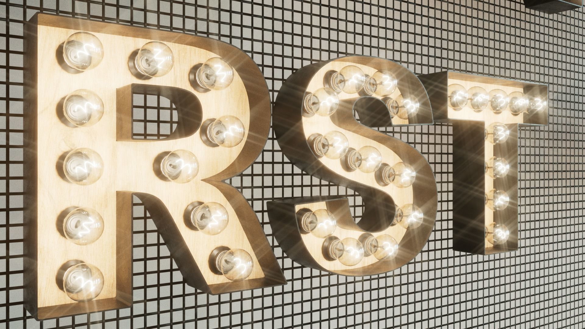 Interior decor Letters 3D model_6