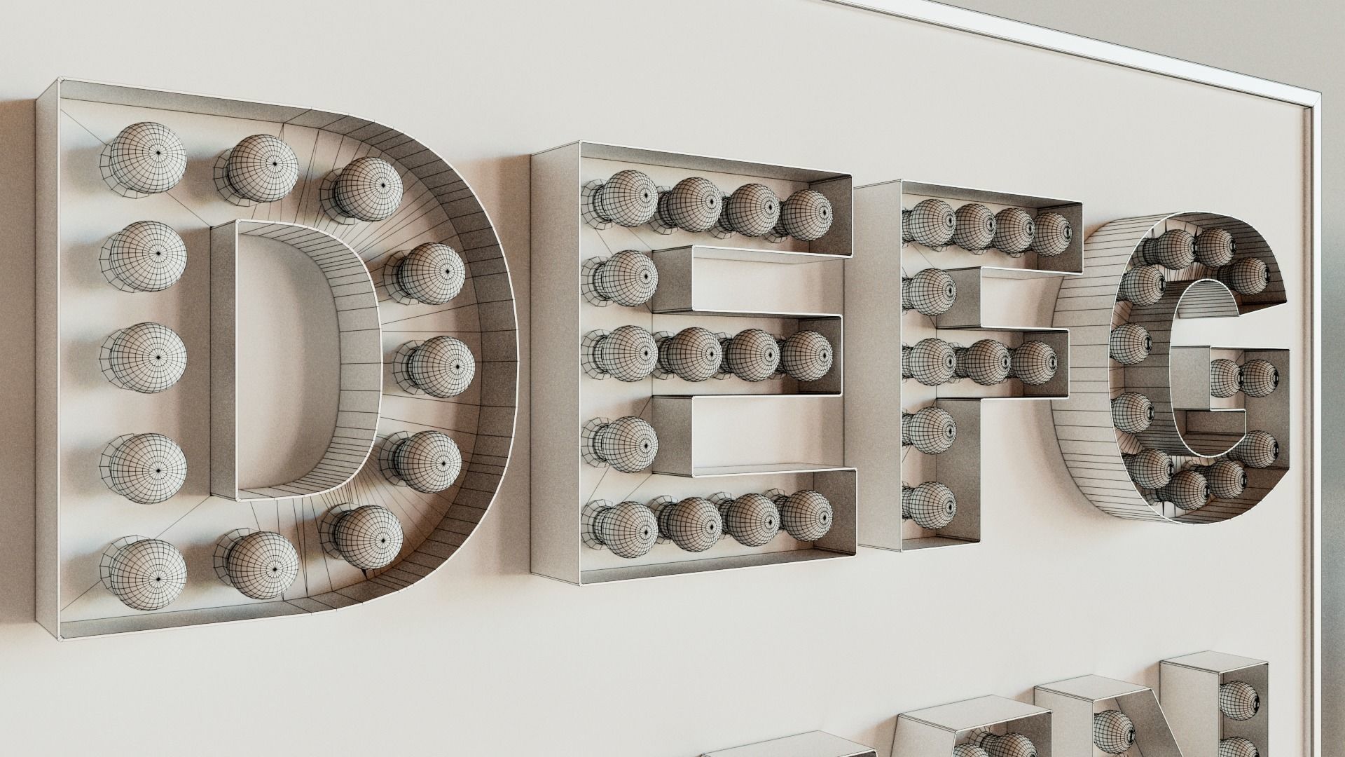 Interior decor Letters 3D model_11