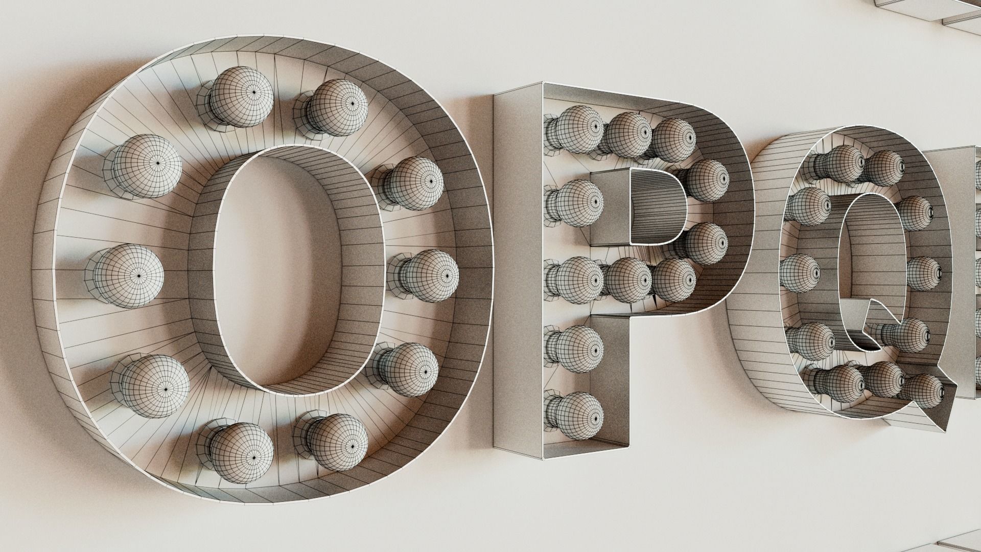 Interior decor Letters 3D model_14