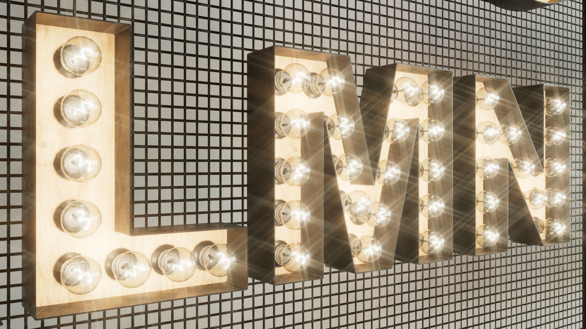 Interior decor Letters 3D model_4