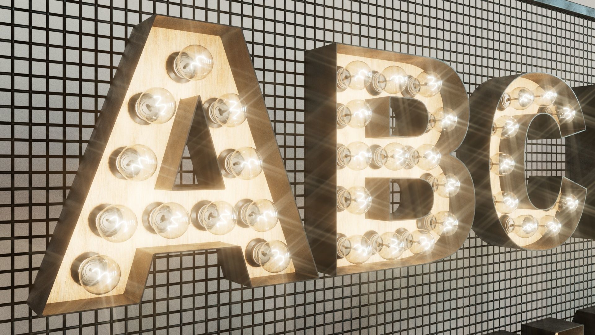 Interior decor Letters 3D model_1