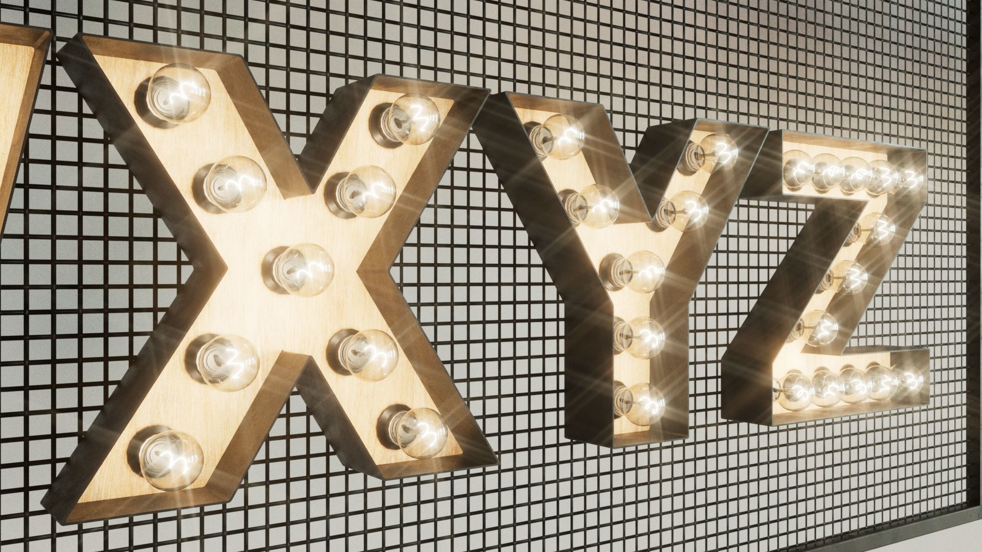 Interior decor Letters 3D model_8