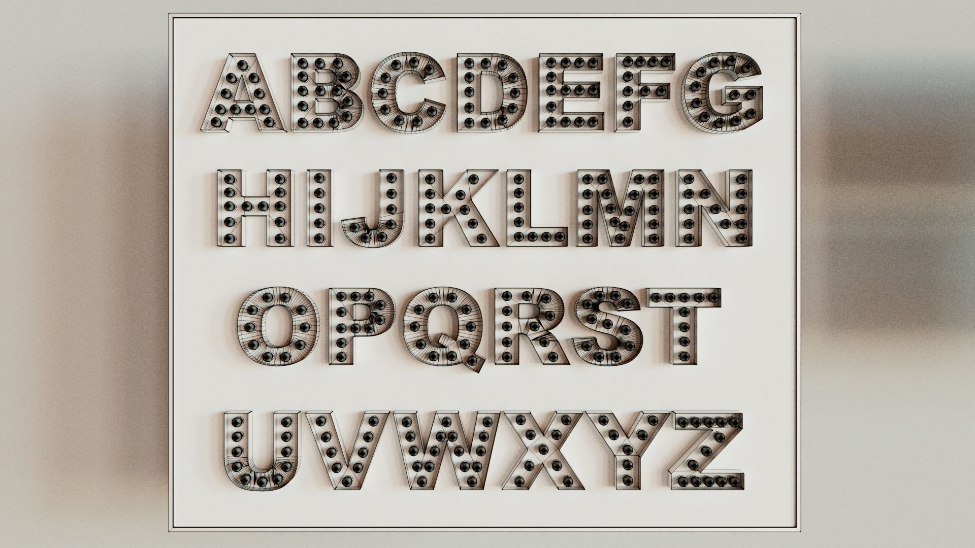 Interior decor Letters 3D model_18