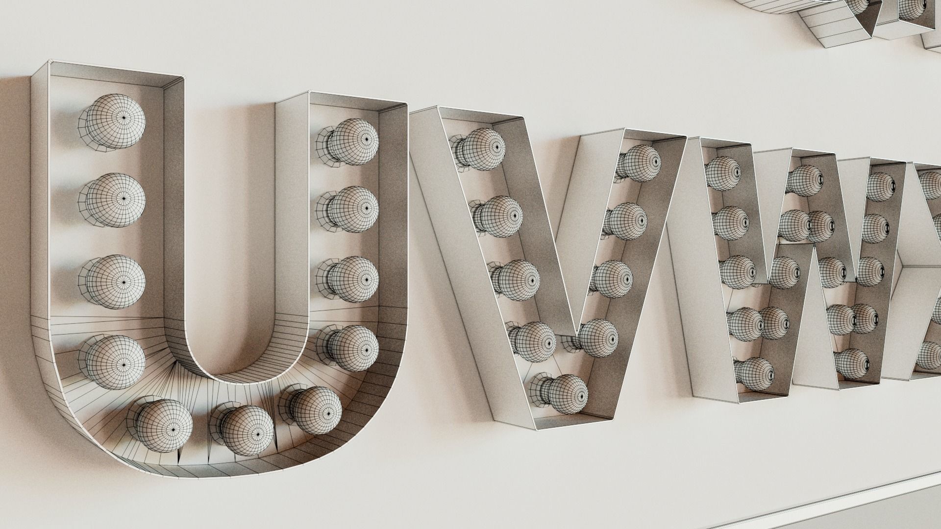 Interior decor Letters 3D model_16