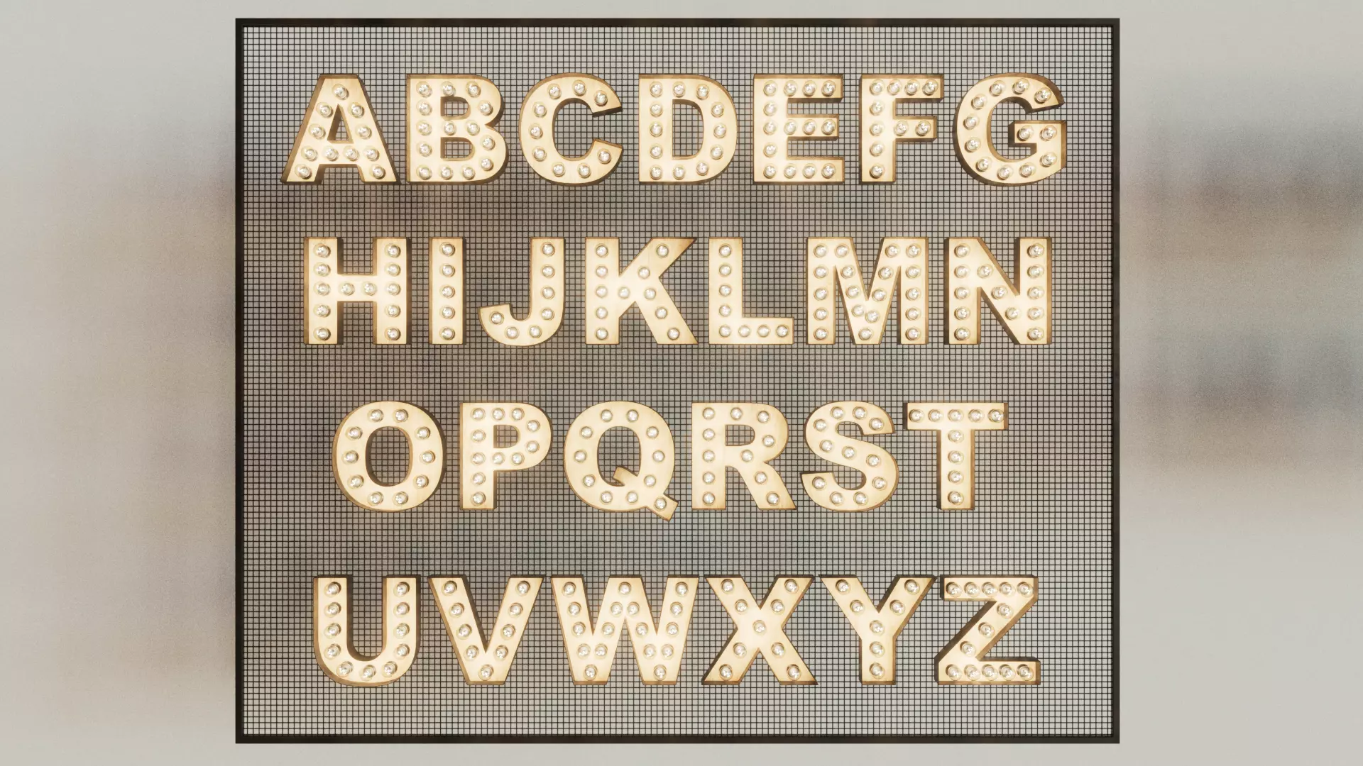 Interior decor Letters 3D model_0