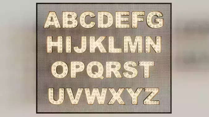 Interior decor Letters 3D model
