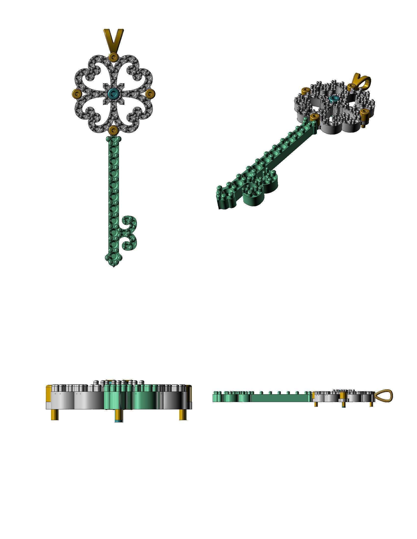 YD300 key pendant 3D print model_13