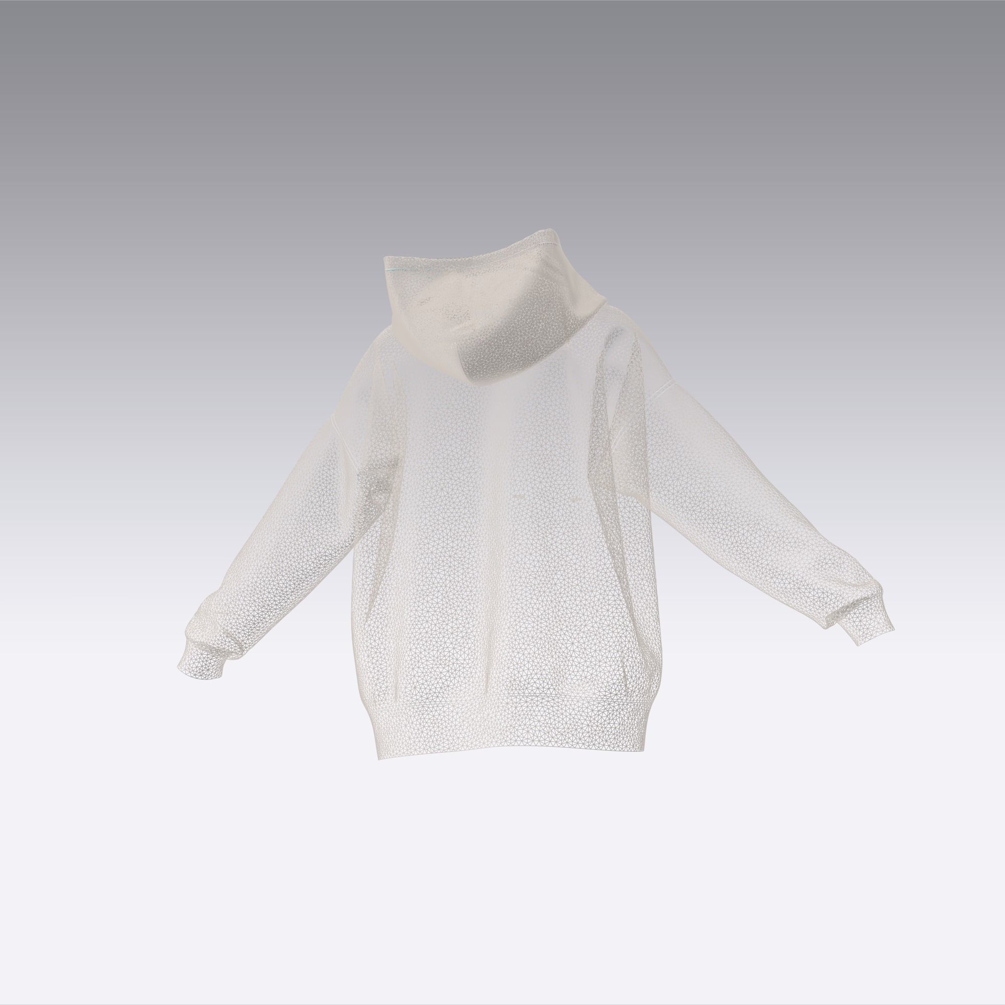 Women hoodie Ladies oversize clothing Marvelous Designer Clo3d 3D model_11