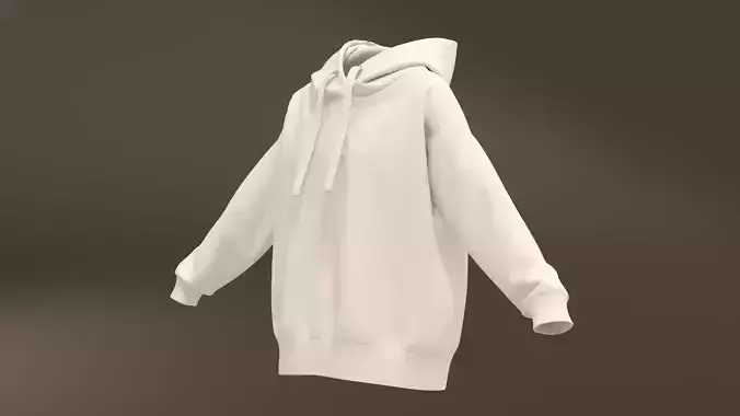 Women hoodie Ladies oversize clothing Marvelous Designer Clo3d 3D model