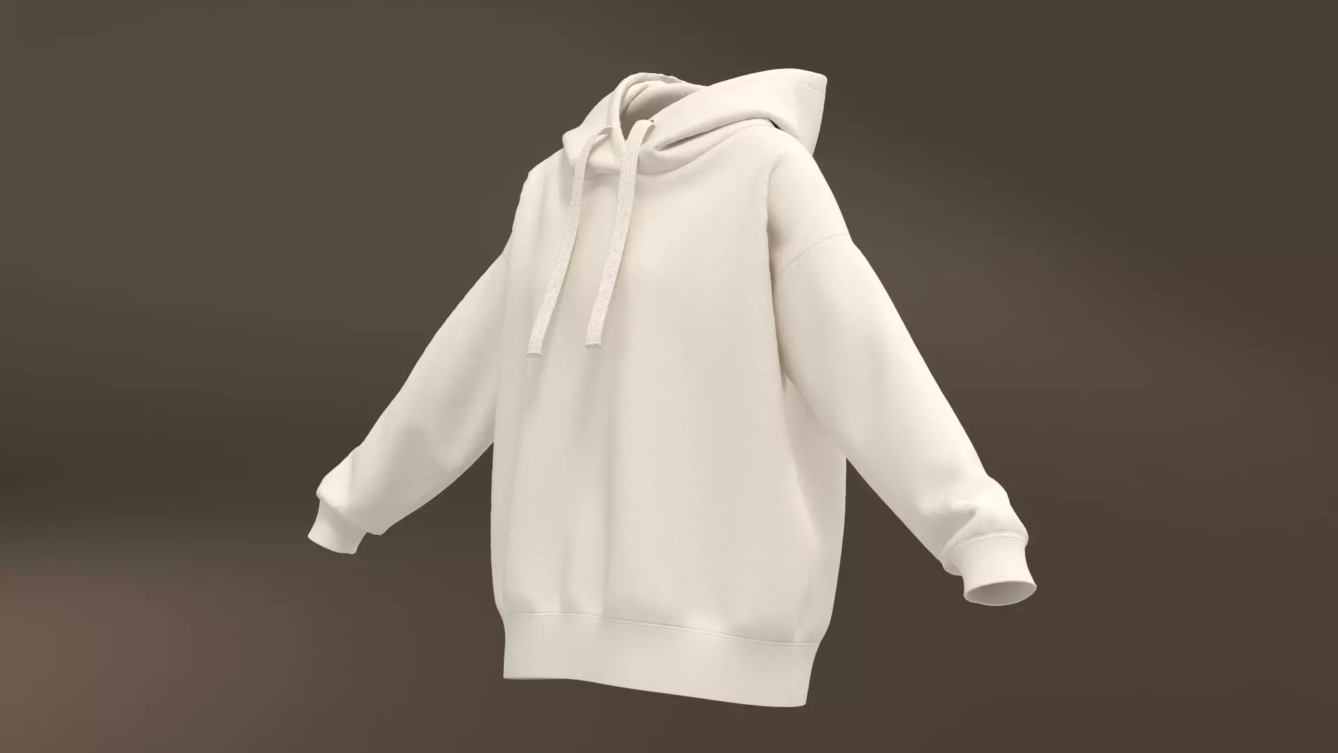 Women hoodie Ladies oversize clothing Marvelous Designer Clo3d 3D model_0