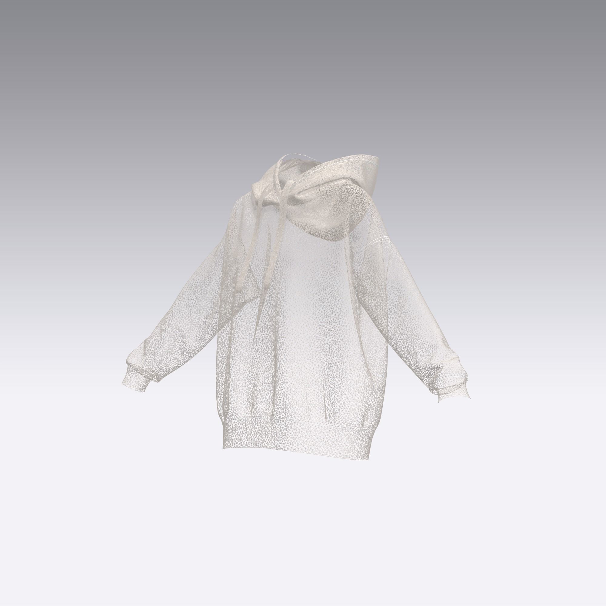 Women hoodie Ladies oversize clothing Marvelous Designer Clo3d 3D model_7