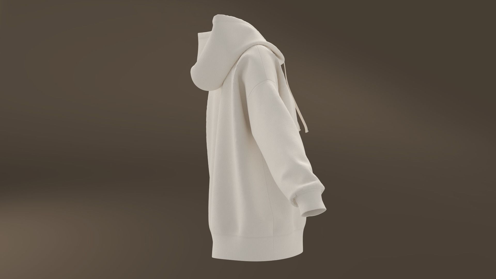 Women hoodie Ladies oversize clothing Marvelous Designer Clo3d 3D model_3