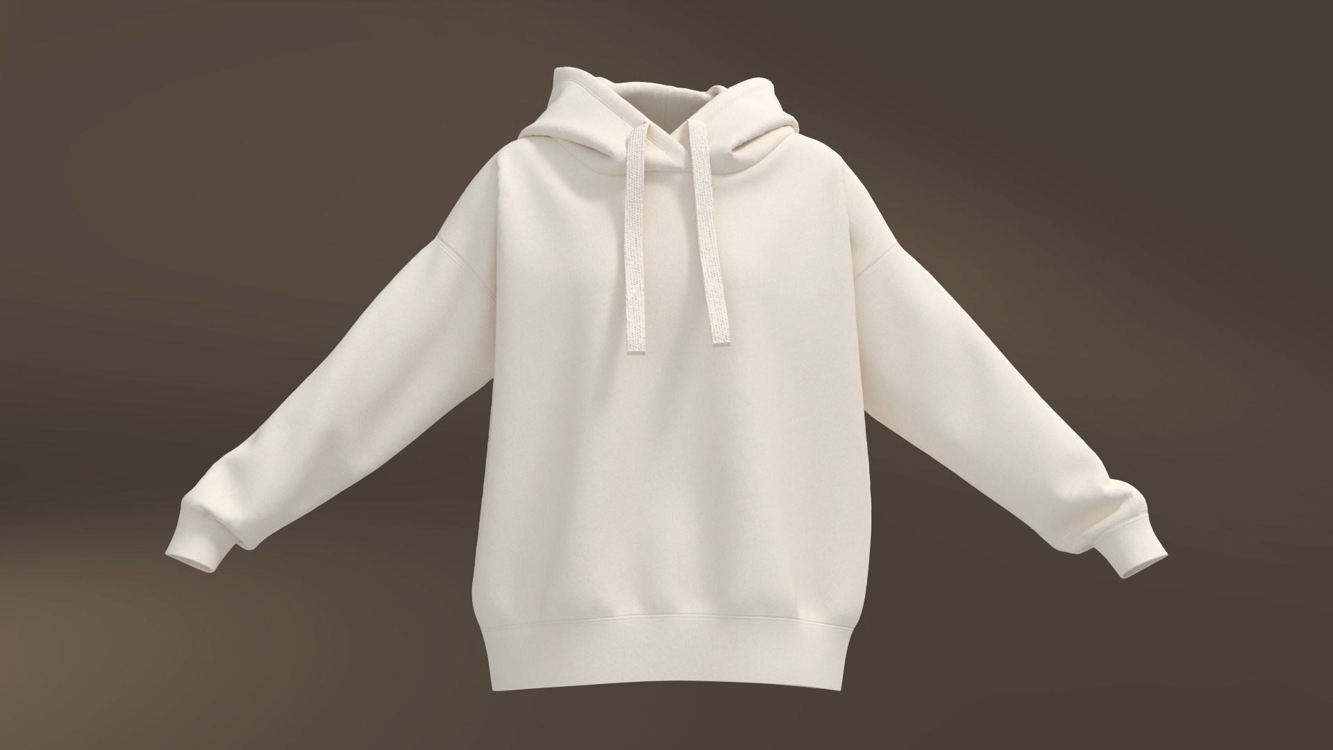 Women hoodie Ladies oversize clothing Marvelous Designer Clo3d 3D model_1