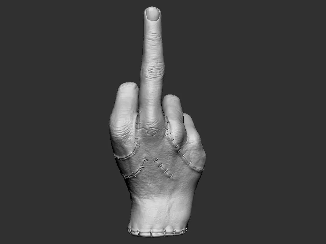 THING - MIDDLE FINGER FROM WEDNESDAY 3D print model_0