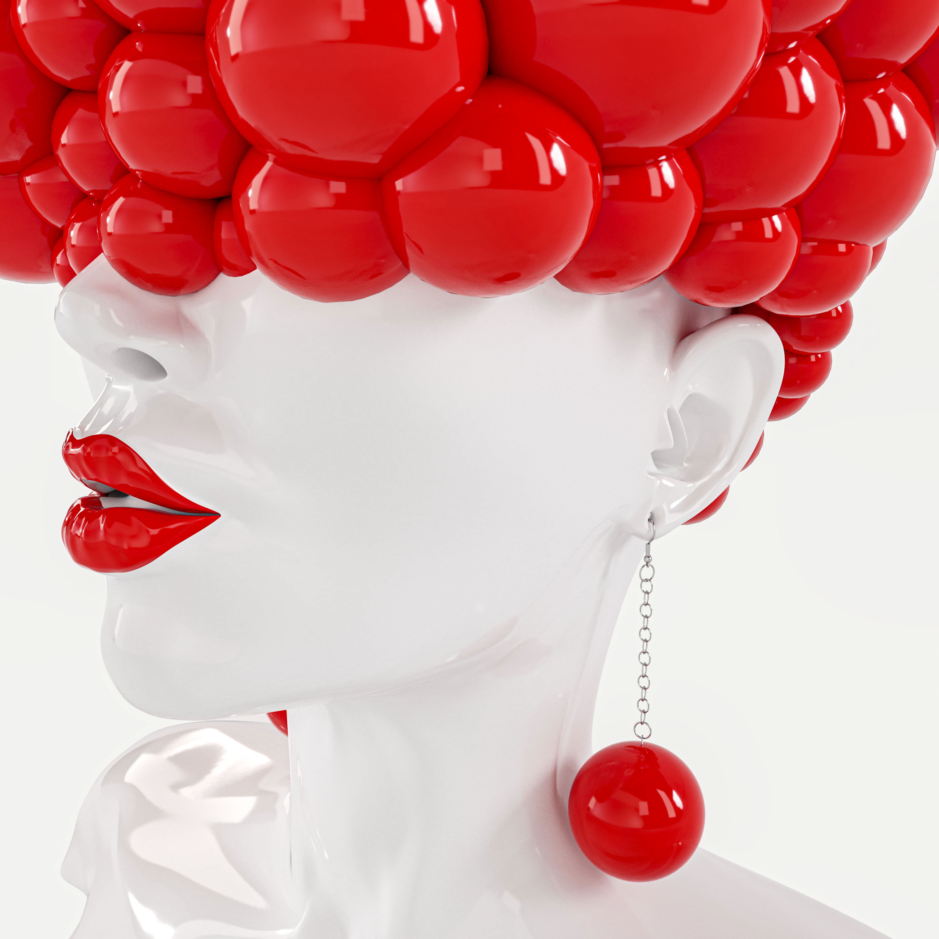 Sculpture woman Thoughts 3D model_2