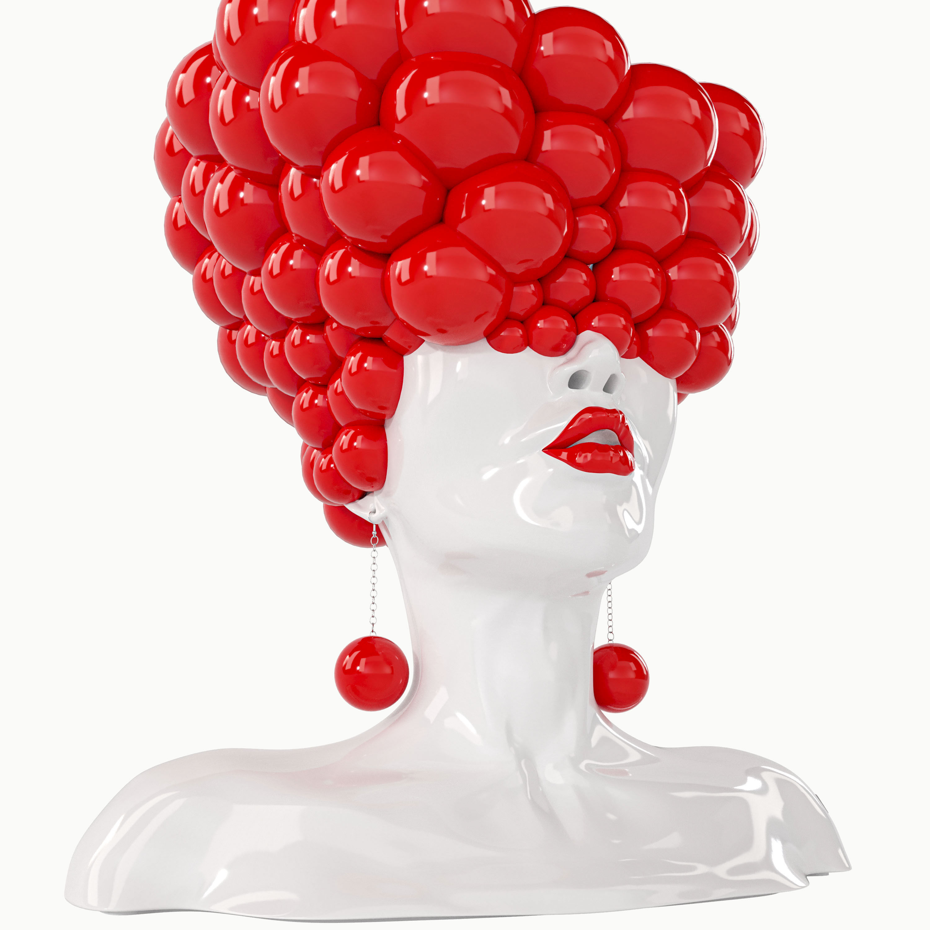 Sculpture woman Thoughts 3D model_3