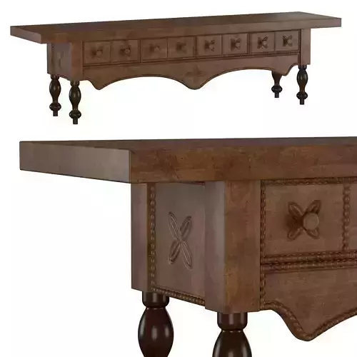 Antique Oak Dresser Apron