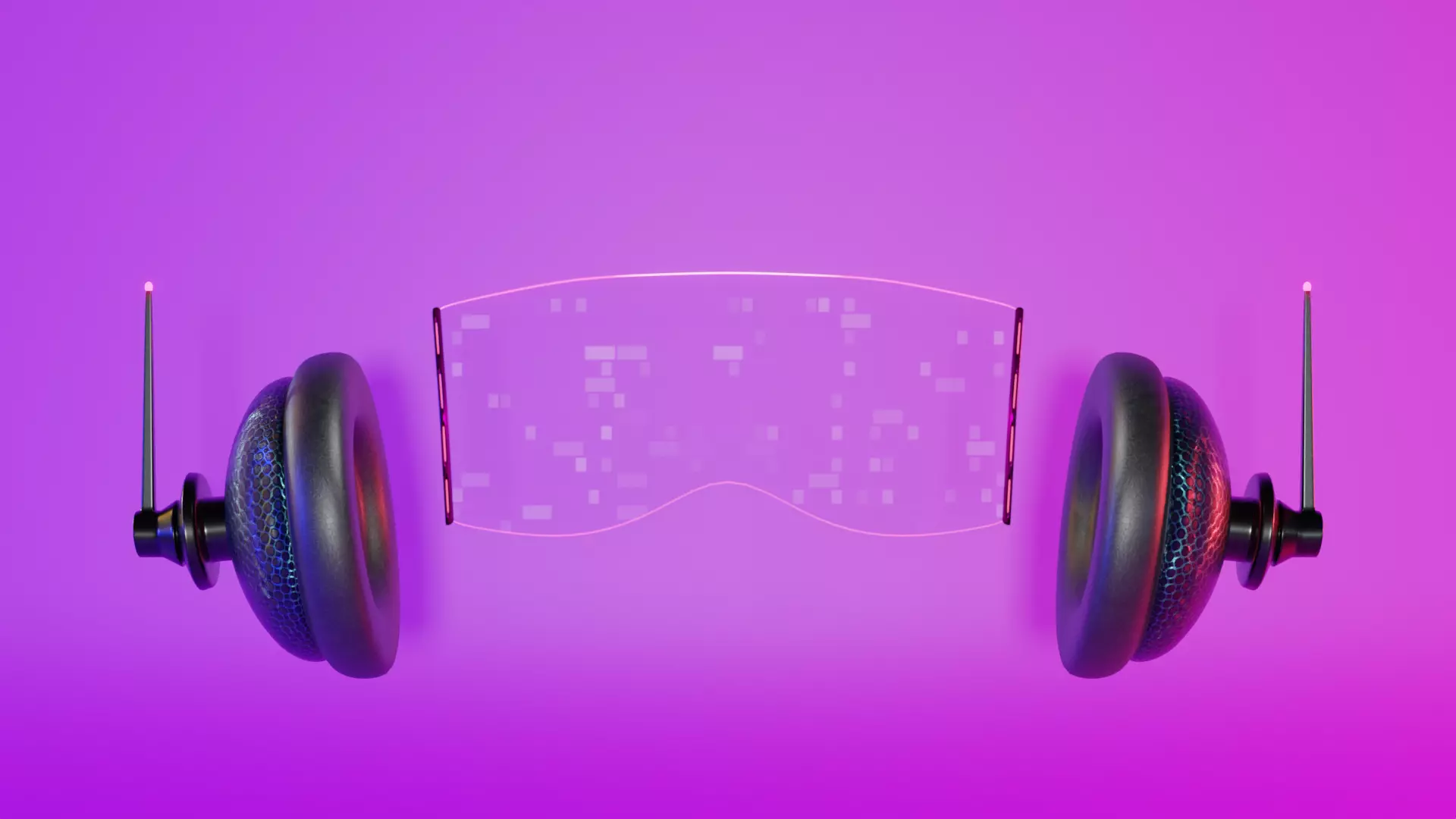SciFi Headset glasses and Headphones Low Poly Free low-poly 3D model