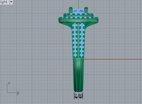 Square 2-row diamond ring 3516 3D print model 3D print model_6