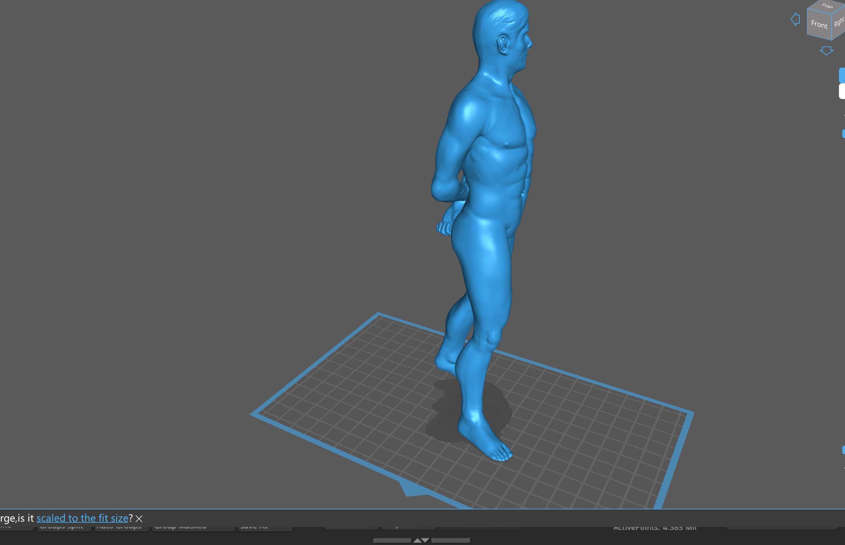 Male detailed base mesh with arms behind back 3D print model_10