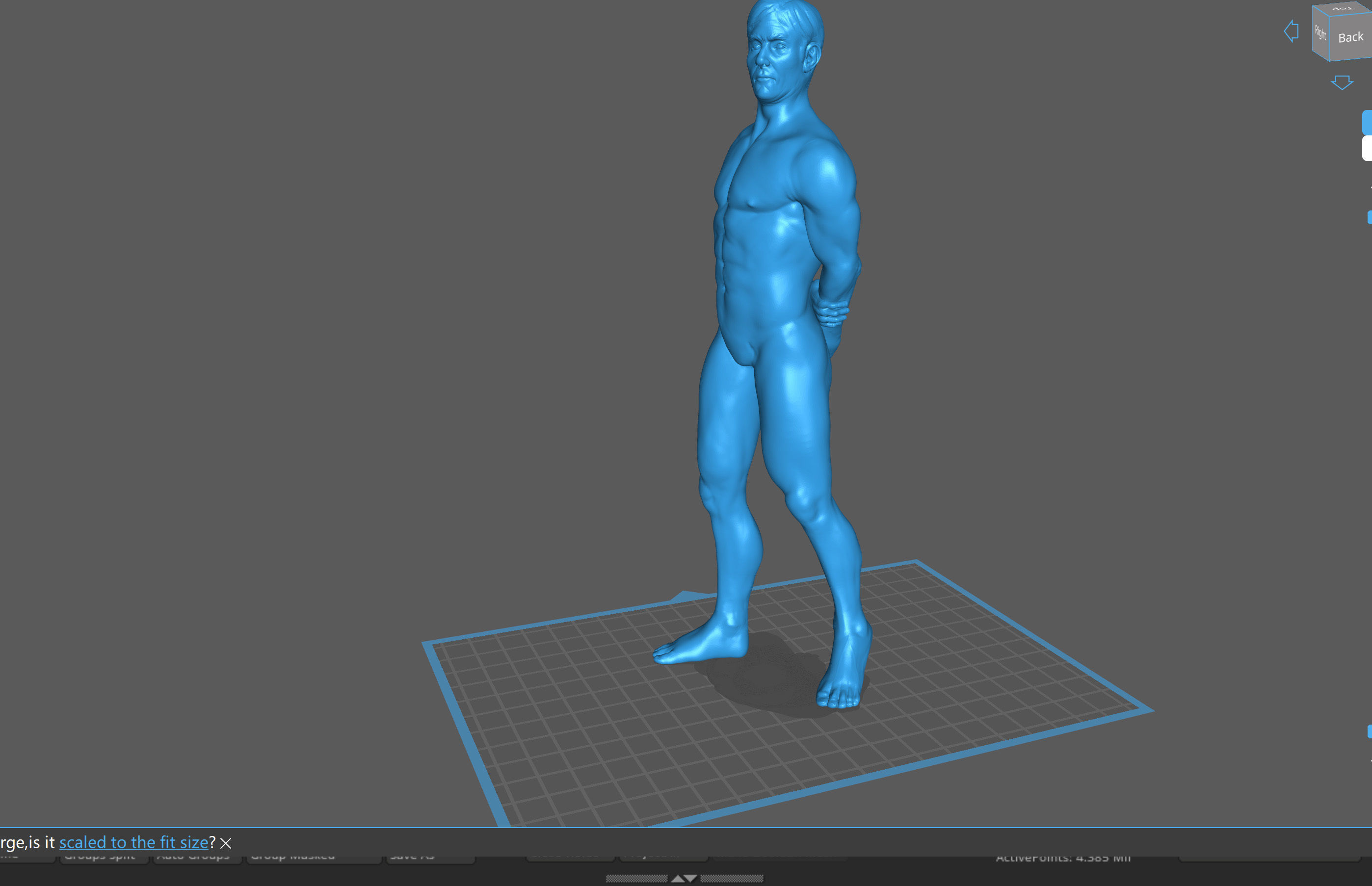 Male detailed base mesh with arms behind back 3D print model_7