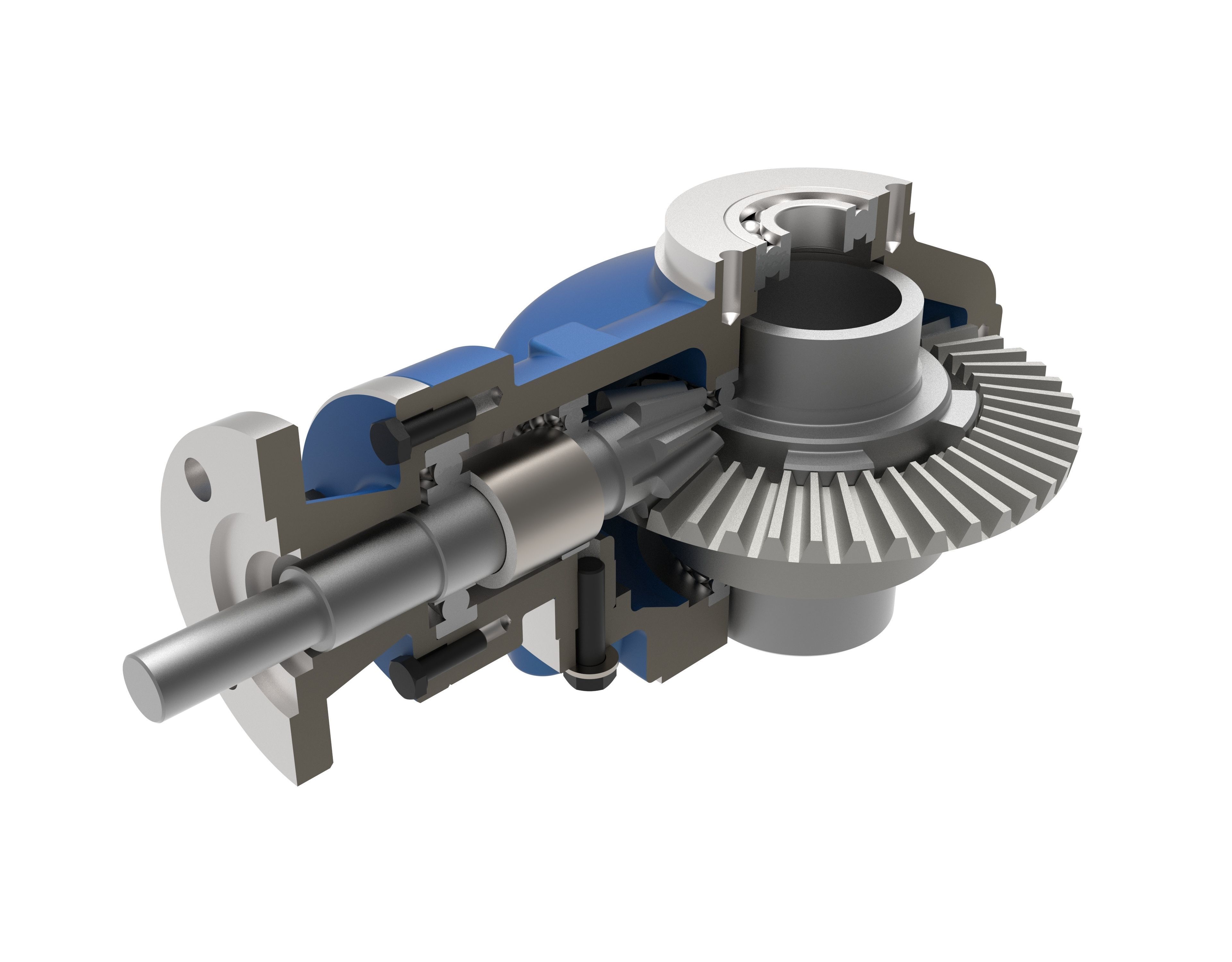 Gearbox Rotation Device Gate Valve Gearbox - Continuous Rotation Bevel Type 3D model | CGTrader