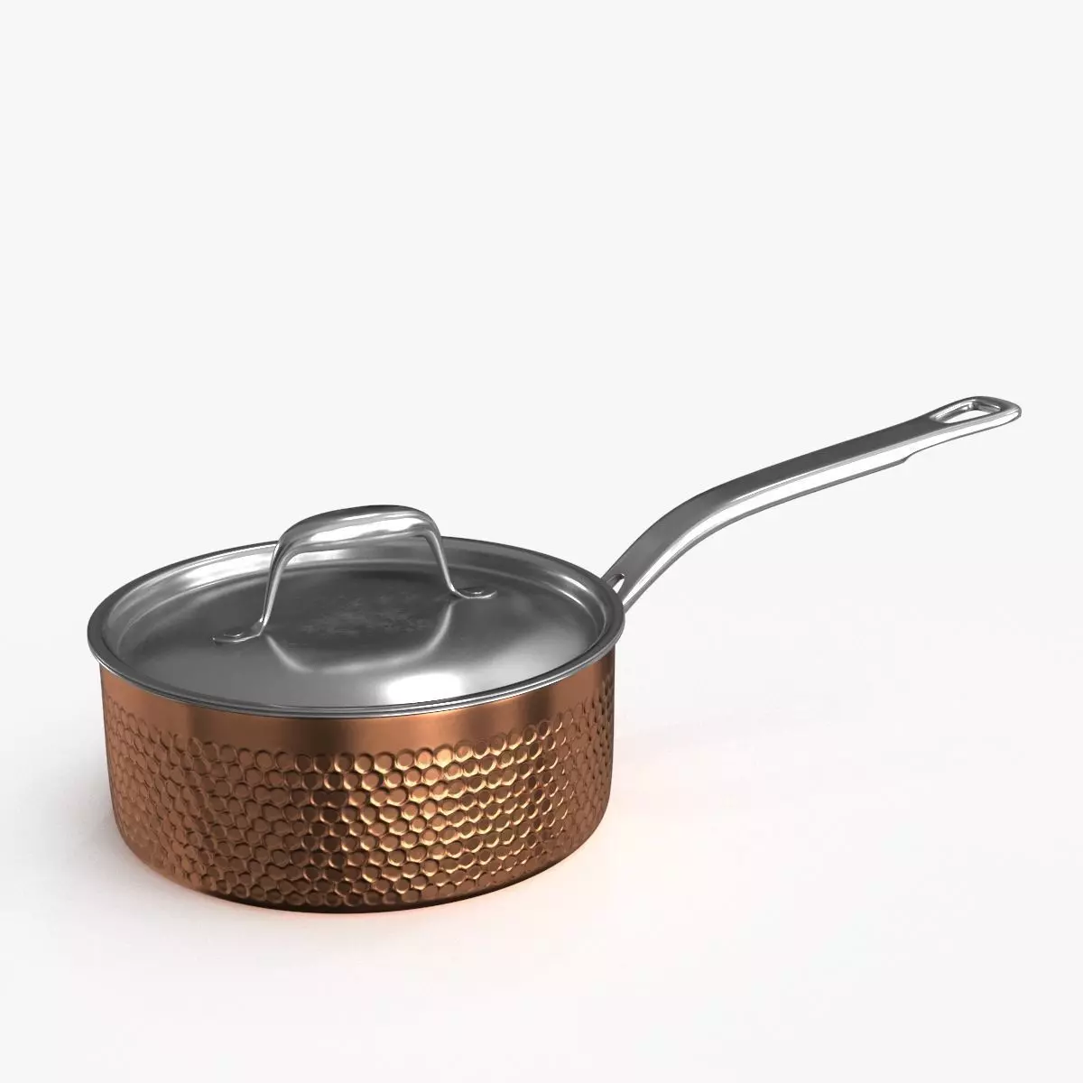 Stainless Steel Cookware Pan v4 Low-poly 3D model