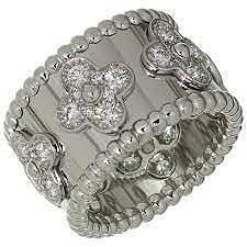 YD302 gold and diamond flower band ring 3D print model