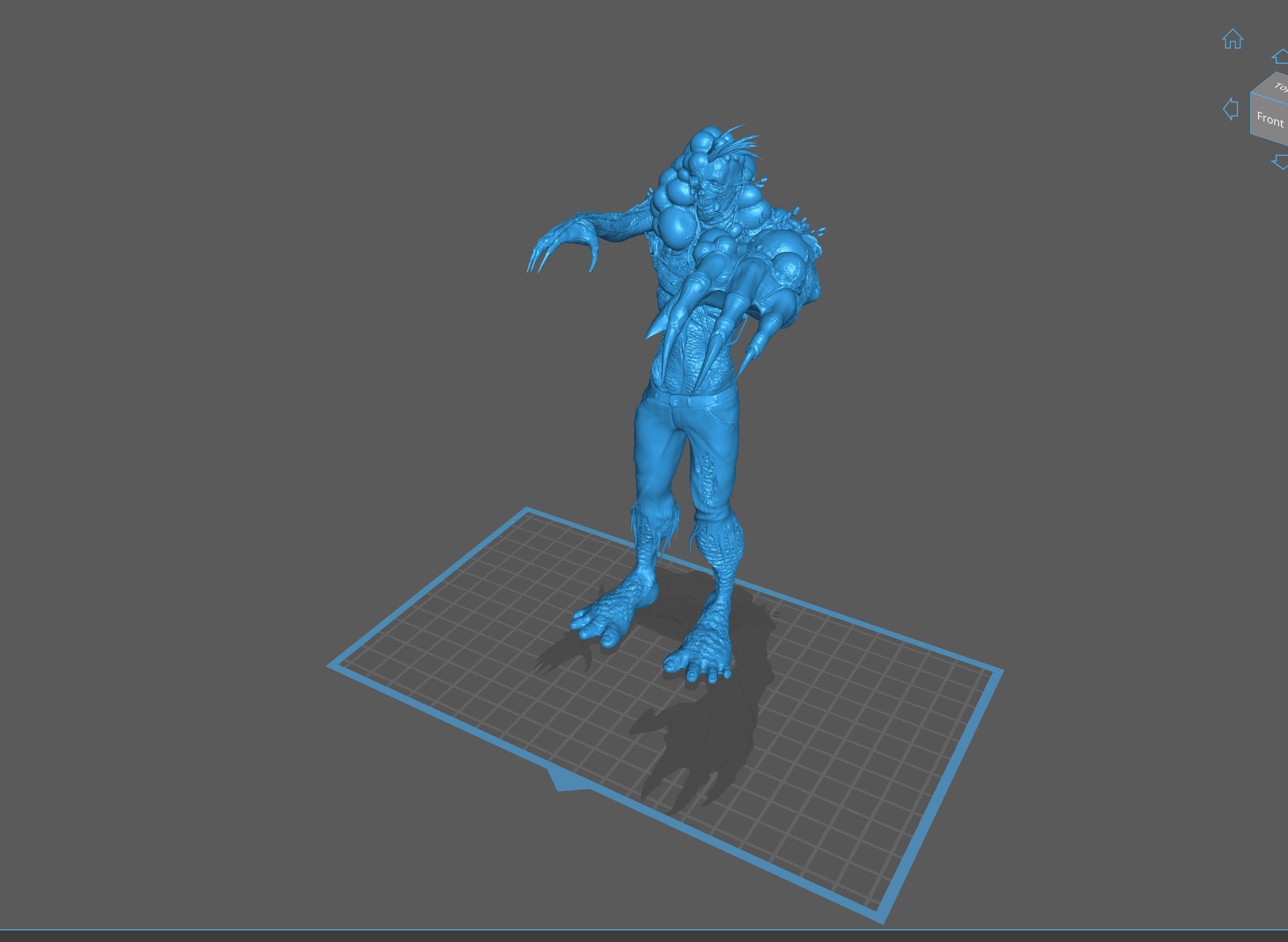 Zombie Mutant Stylized Highly Detailed 3D print ready 3D print model_6