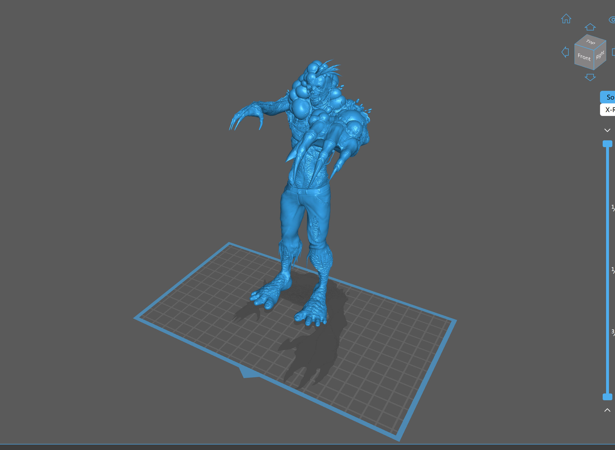 Zombie Mutant Stylized Highly Detailed 3D print ready 3D print model_2