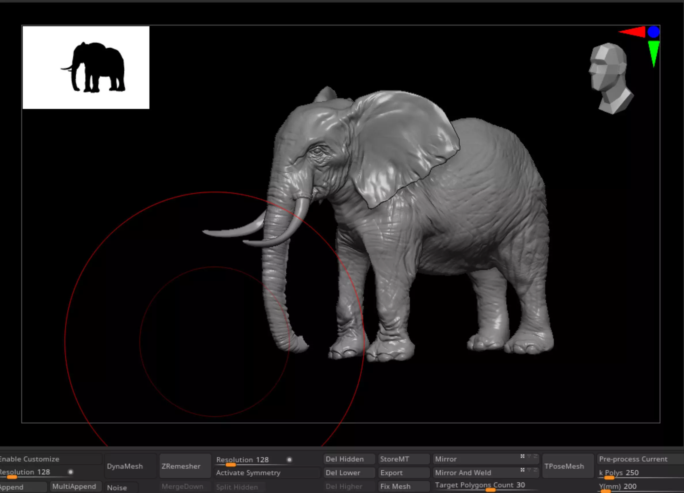 Elephant ultra realistic ready for 3D printing 3D print model