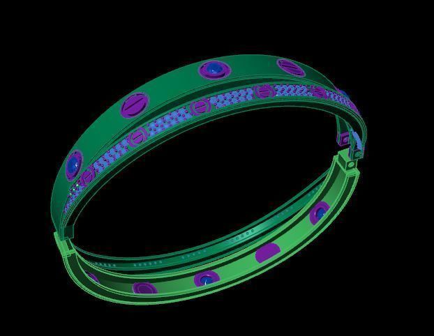 Bracelet 3D print model_3