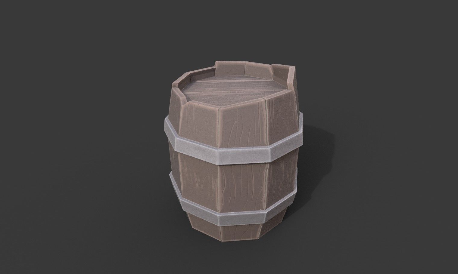 Stylized Barrels Pack  Low-poly 3D model_2