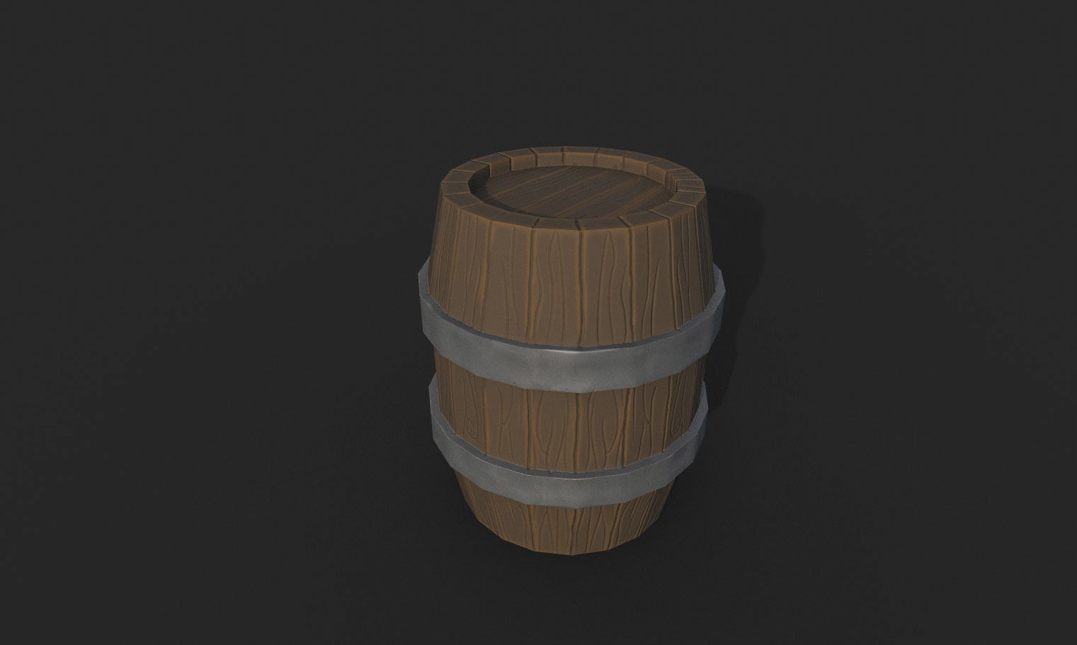 Stylized Barrels Pack  Low-poly 3D model_8