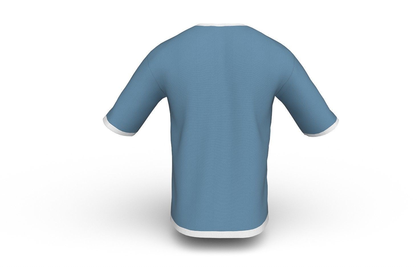 Male Tshirt M02  Low-poly 3D model_4