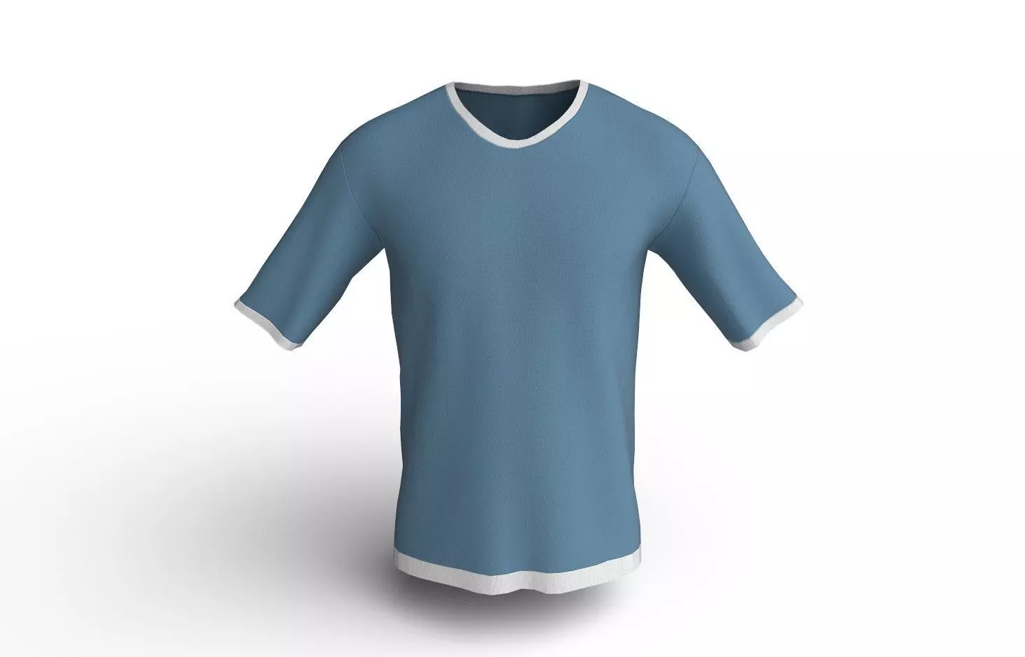 Male Tshirt M02  Low-poly 3D model_0