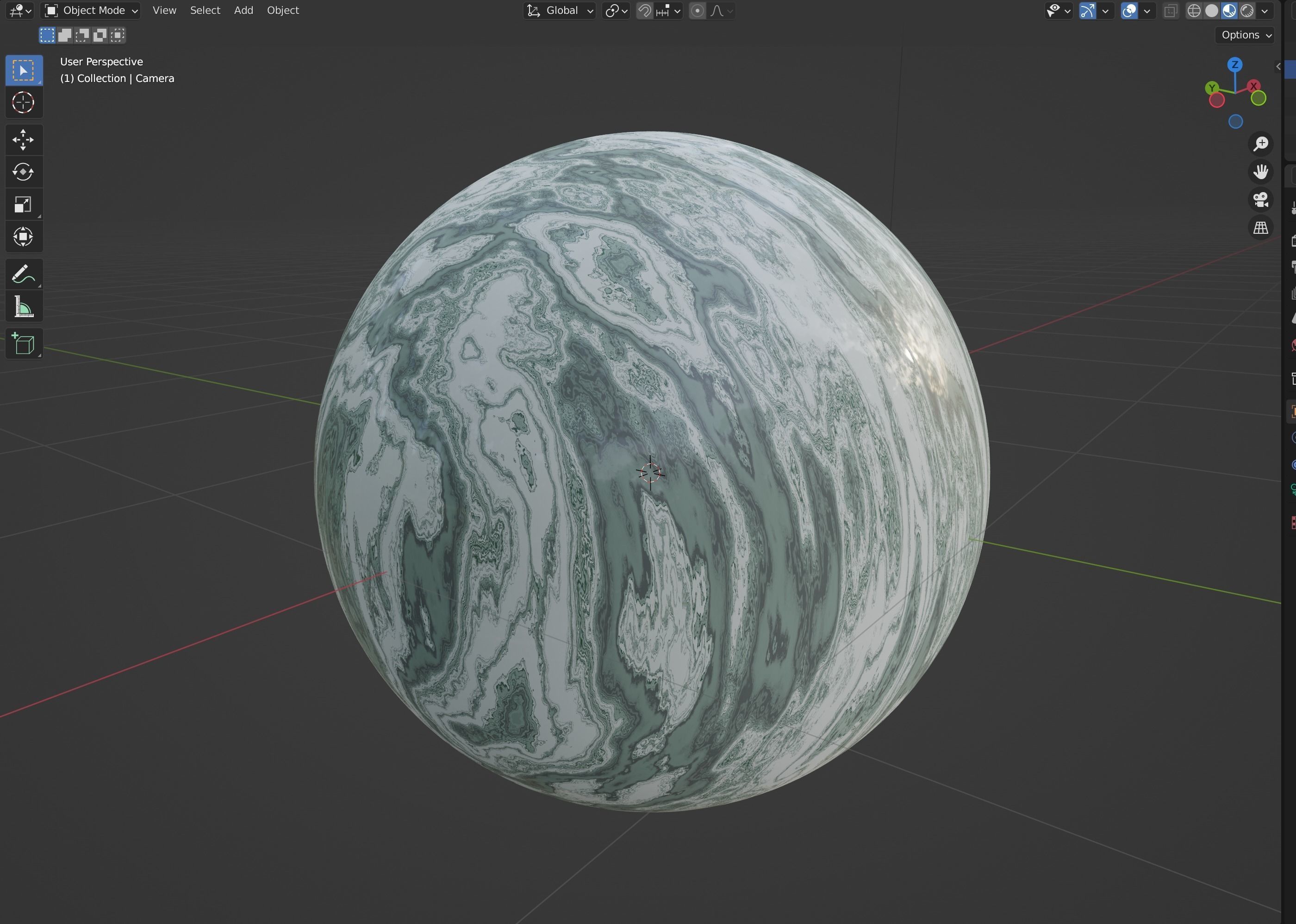 Green Marble Procedural Material - Blender Texture_1
