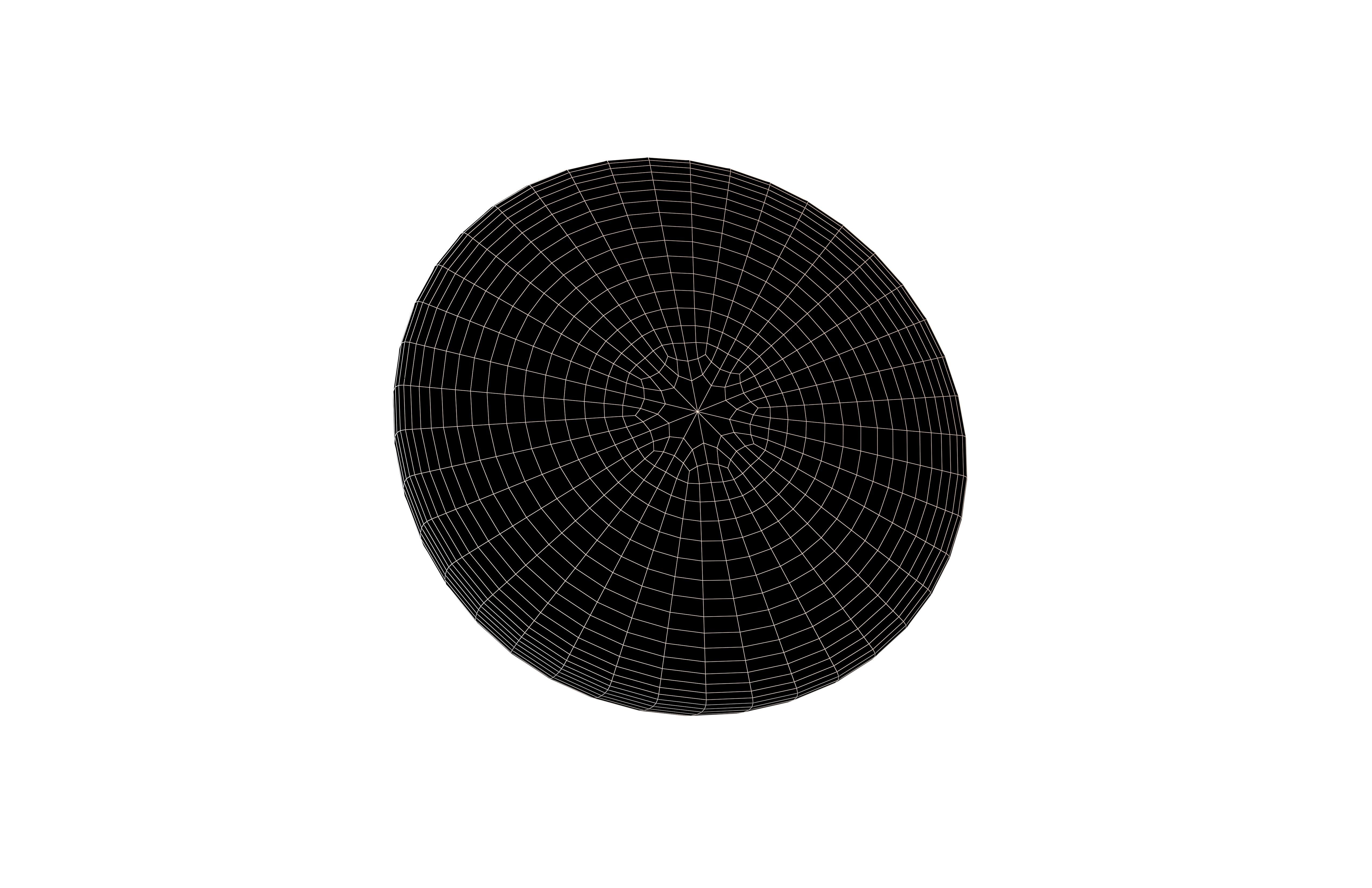 Half Sphere Geometric Shape v1 001 Low-poly 3D model_7