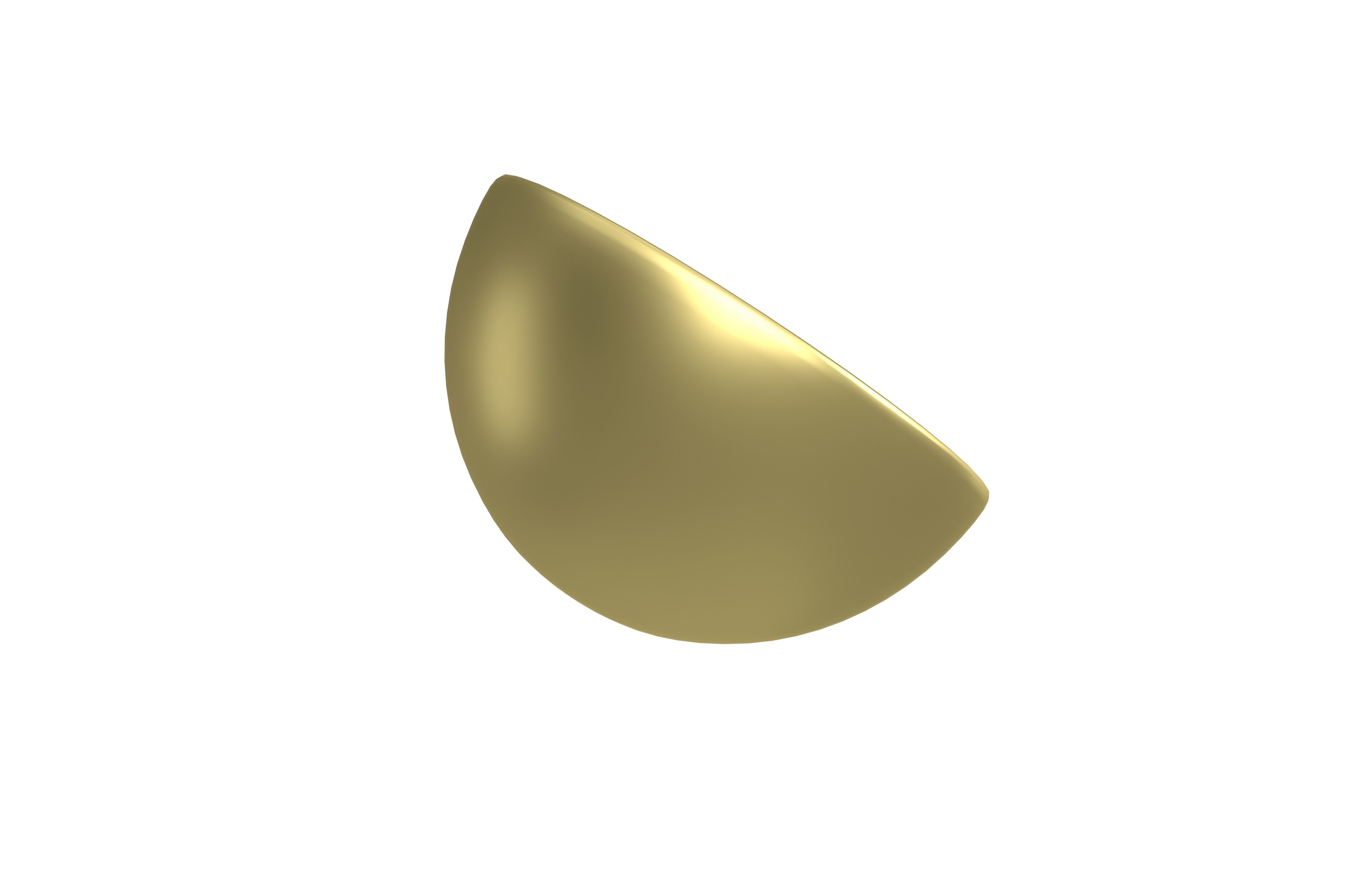 Half Sphere Geometric Shape v1 001 Low-poly 3D model_2