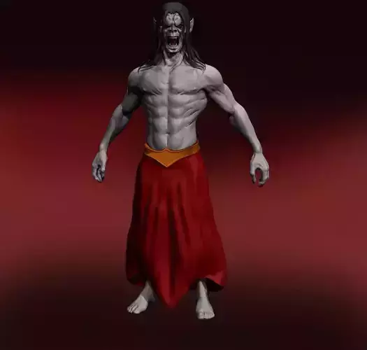 VAMPIRE demon wearing skirt 3D print model
